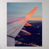 Vliegtuigraam Sunrise horizon Aviation Poster (Voorkant)