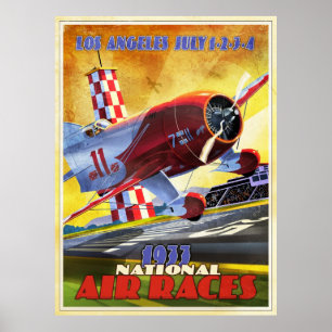  vliegtuigracer poster