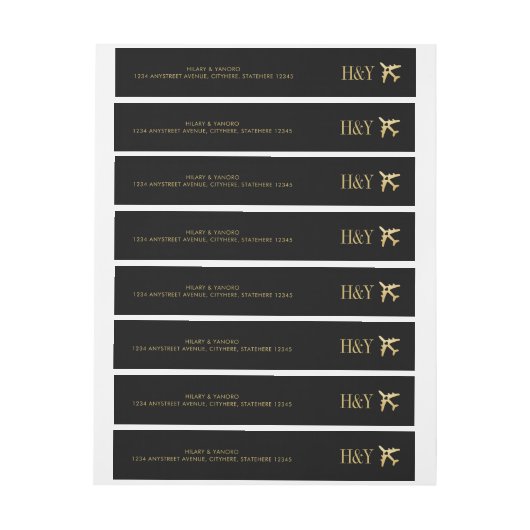 Vliegtuigreisthema Adres omloop rond label (Vel)