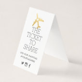 Vliegtuigreisthema Weddenschap hashtag Kaart (Achterkant)