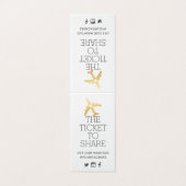 Vliegtuigreisthema Weddenschap hashtag Kaart (Buitenkant ongevouwen)