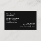 Vliegtuigreparatiemechanisme Visitekaartje (Achterkant)