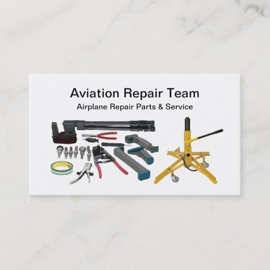 Vliegtuigreparatiemechanisme Visitekaartje (Voorkant)