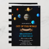 Vliegtuigruimtevaartuitnodiging Kaart (Voorkant / Achterkant)