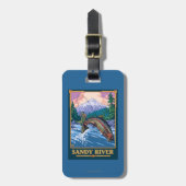 Vliegtuigscène - Sandy River, Oregon Bagagelabel (Voorkant verticaal)