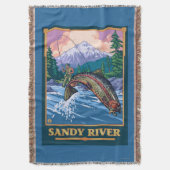 Vliegtuigscène - Sandy River, Oregon Deken (Voorkant Verticaal)