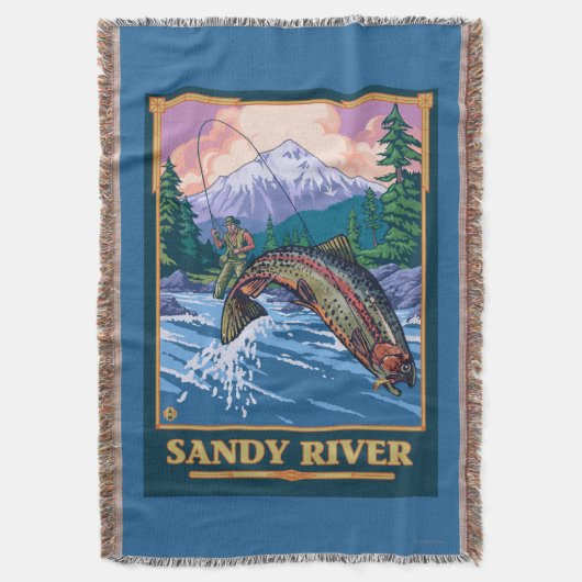 Vliegtuigscène - Sandy River, Oregon Deken (Voorkant Verticaal)
