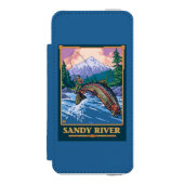 Vliegtuigscène - Sandy River, Oregon Incipio iPhone Portemonnee Hoesje (Voorkant Agenda)