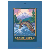 Vliegtuigscène - Sandy River, Oregon Klembord (Achterkant)