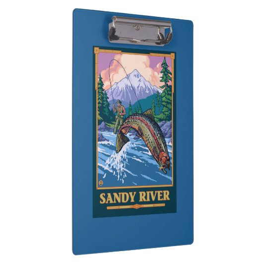 Vliegtuigscène - Sandy River, Oregon Klembord (Rechts)