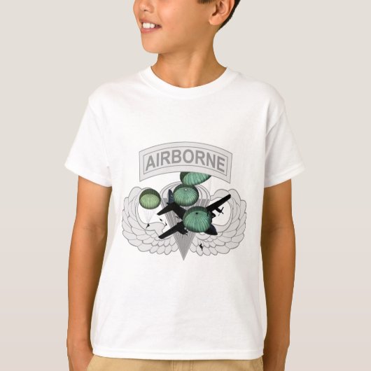 Vliegtuigschoft met vleugels t-shirt (Voorkant)