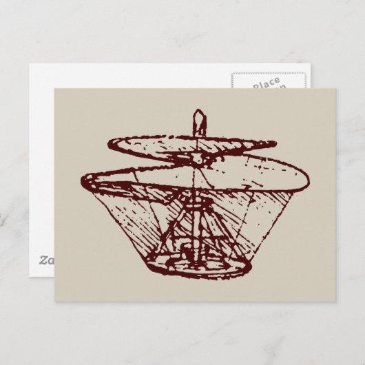 vliegtuigschroef briefkaart (Voorkant / Achterkant)