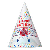  vliegtuigshow verjaardagssterren feesthoedjes (Voorkant)