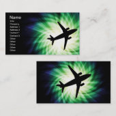 Vliegtuigsilhouet; Cool Visitekaartje (Voorkant / Achterkant)