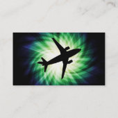 Vliegtuigsilhouet; Cool Visitekaartje (Achterkant)