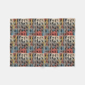 vliegtuigsilhouetjes fleece deken (Voorkant (Horizontaal))