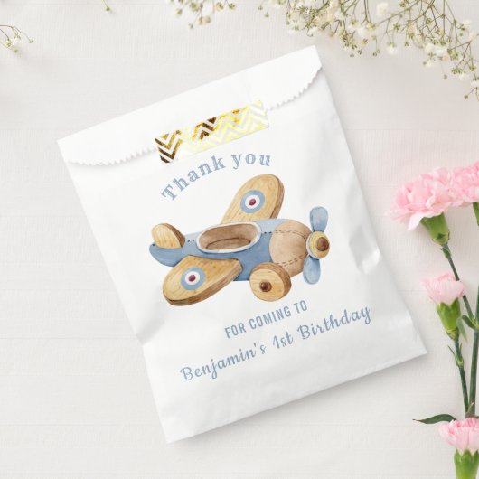  vliegtuigSpeelgoed Birthday Favor Bag Bedankzakje (Gezegeld)
