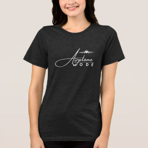Vliegtuigstand,Cool Script & Vliegtuig,Reis citaat Tri-Blend Shirt