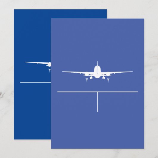 Vliegtuigstart uit kaart (Voorkant / Achterkant)