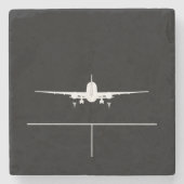 Vliegtuigstart uit stenen onderzetter (Voorkant)