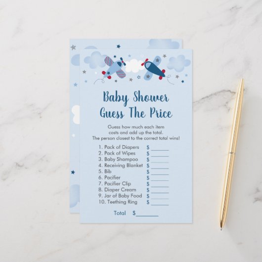 Vliegtuigsterren denken dat het prijsspel Baby sho (Voorkant / Achterkant in situ)