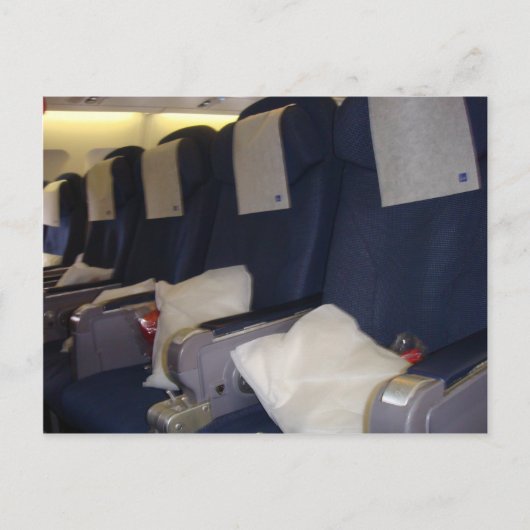 Vliegtuigstoelen Briefkaart (Voorkant)