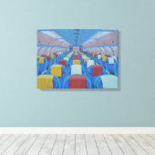 Vliegtuigstoelen (door Gregorio Undurraga) Canvas Afdruk (Insitu (Houten vloer))