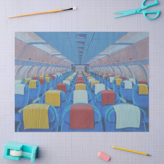 Vliegtuigstoelen (door Gregorio Undurraga) Tissuepapier (Craft)