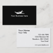 Vliegtuigsymbool aanpasbare visitekaartjes (Voorkant / Achterkant)
