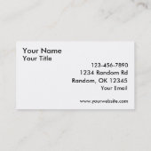 Vliegtuigsymbool aanpasbare visitekaartjes (Achterkant)