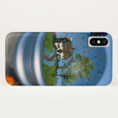 Vliegtuigtas met Wereldbol iPhone Case-Mate iPhone Case (Achterkant (horizontaal))