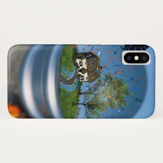 Vliegtuigtas met Wereldbol iPhone Case-Mate iPhone Case (Achterkant (horizontaal))