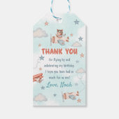 Vliegtuigthema 1 van de Cute Boy-partij Cadeaulabel (Voorkant)