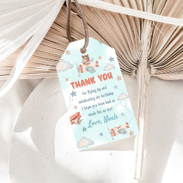 Vliegtuigthema 1 van de Cute Boy-partij Cadeaulabel