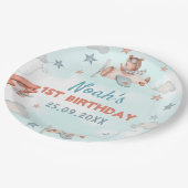 Vliegtuigthema 1 van de Cute Boy-partij Papieren Bordje (Gekanteld)