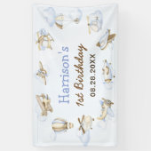 Vliegtuigthema 1 van de Cute Boy-partij Spandoek (Verticaal)