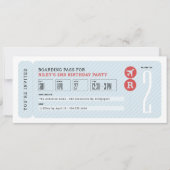 Vliegtuigtickets voor kinderen op verjaardagsfeest kaart (Voorkant)