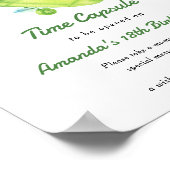 Vliegtuigtijdcapsule 1e verjaardag genderneutraal poster (Hoek)