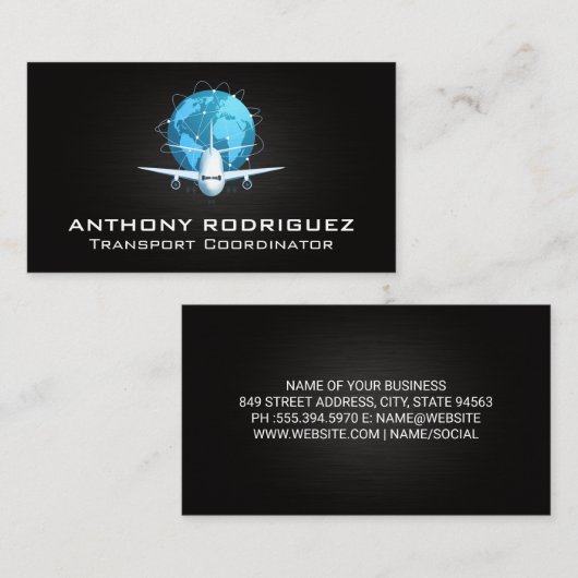 Vliegtuigtransport | Verzending  Visitekaartje (Voorkant / Achterkant)