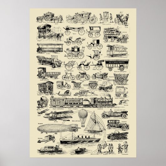 vliegtuigtreinen en -automatiseringen poster (Voorkant)