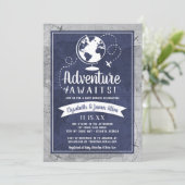 Vliegtuiguitnodiging voor Baby shower Kaart (Staand voorkant)