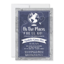 Vliegtuiguitnodiging voor Baby shower