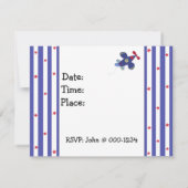 Vliegtuiguitnodiging voor sterren en Stripes Kaart (Achterkant)