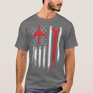 Vliegtuigvaartuig met mechanische gereedschappen V T-shirt