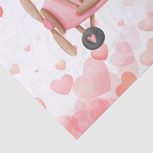  vliegtuigValentijnsdag Harten, luchtballonnen Tissuepapier (Detail)