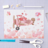  vliegtuigValentijnsdag Harten, luchtballonnen Tissuepapier (Craft)