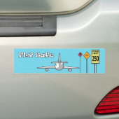 Vliegtuigveilig Bumpersticker (Op auto)