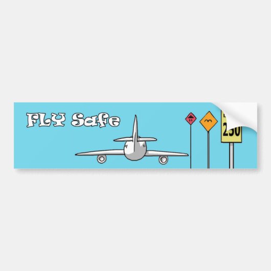 Vliegtuigveilig Bumpersticker (Voorkant)