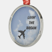 Vliegtuigversieringswolken Metalen Ornament (Links)