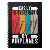 Vliegtuigverslaafde Funny RC Vliegtuig Pilot Notitieboek (Voorkant)